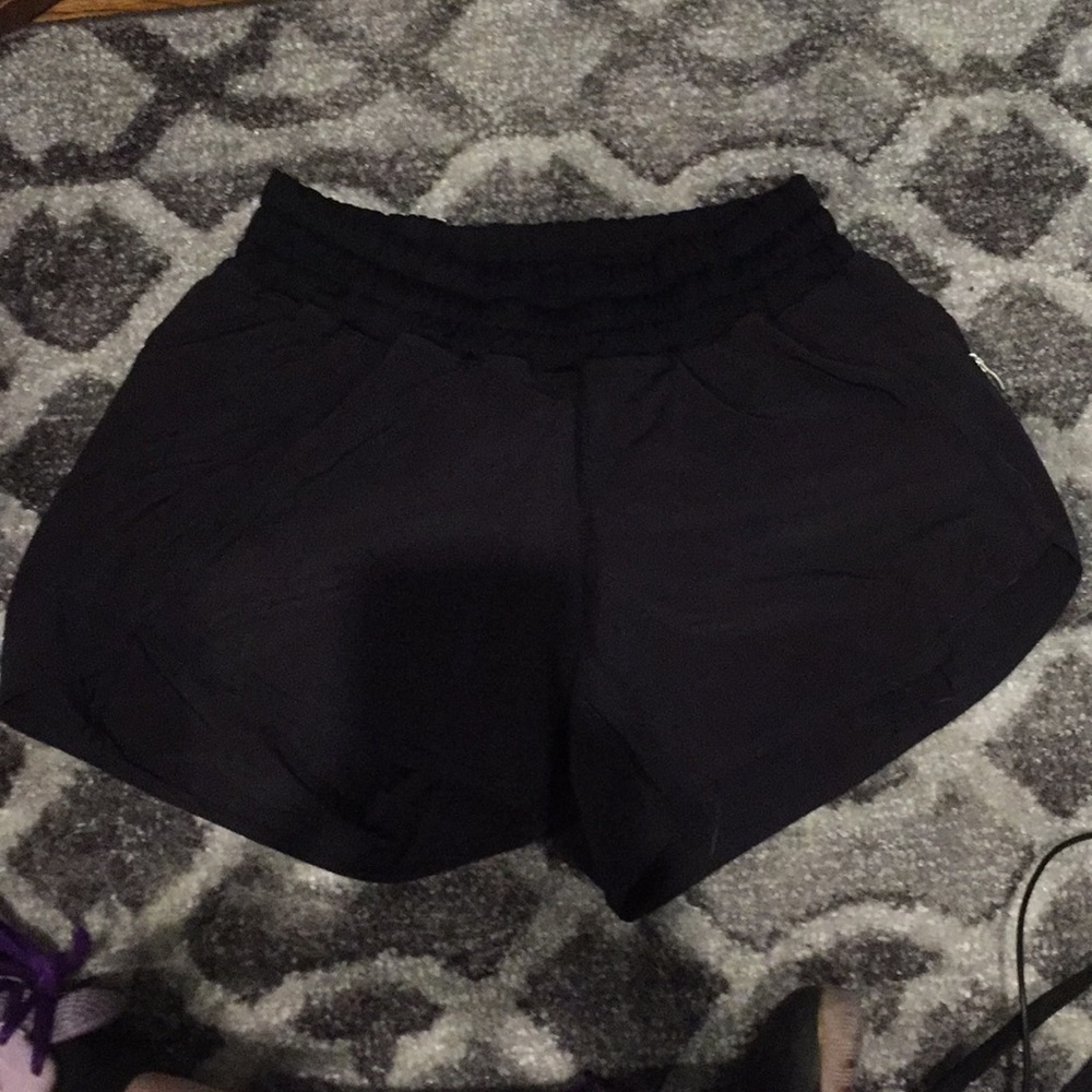 Black lululemon shorts size 6